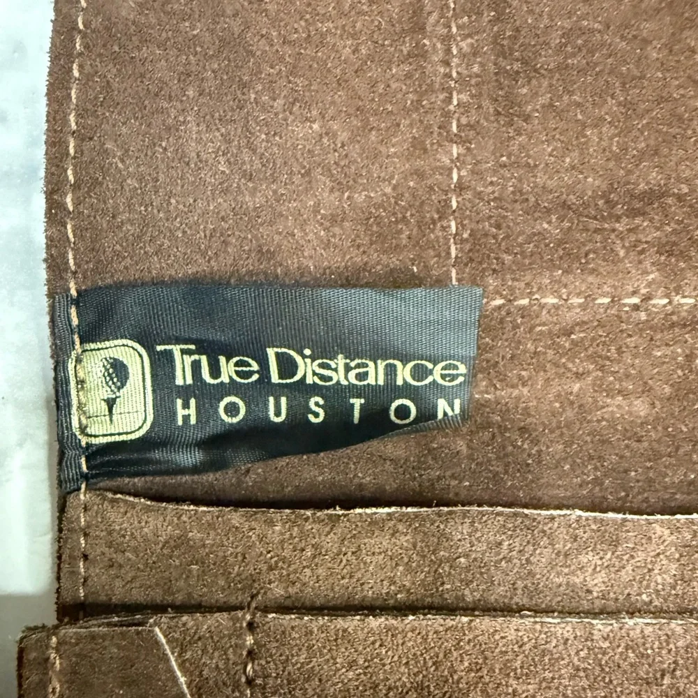 VTG 1985 -2002 Houston Open TPC The Woodlands Brown Suede Valuable Golf Pouch